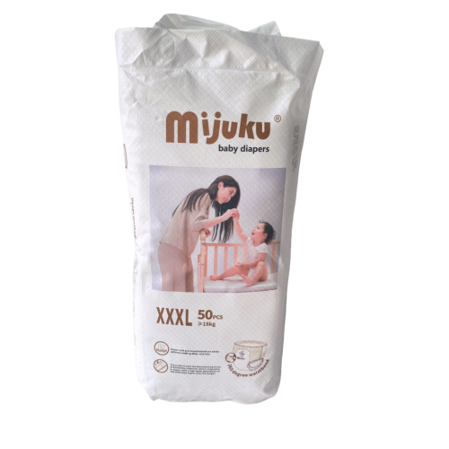 Tã quần cao cấp Mijuku bịch 50 miếng cho bé Size XXXL (>=18kg)